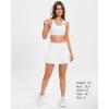 imageStelle Women Tennis Skirt Inner Shorts Pleated Golf Athletic Skorts Pockets High Waisted Workout Running Pickleball SportsWhite