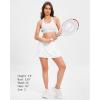imageStelle Women Tennis Skirt Inner Shorts Pleated Golf Athletic Skorts Pockets High Waisted Workout Running Pickleball SportsWhite
