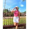 imageStelle Women Tennis Skirt Inner Shorts Pleated Golf Athletic Skorts Pockets High Waisted Workout Running Pickleball SportsWhite