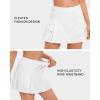 imageStelle Women Tennis Skirt Inner Shorts Pleated Golf Athletic Skorts Pockets High Waisted Workout Running Pickleball SportsWhite