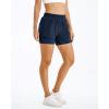 imageStelle Womens 2 in 1 Running Shorts Athletic Workout Gym Shorts High Waisted Shorts with Liner Zipper PocketsNavy