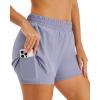 imageStelle Womens 2 in 1 Running Shorts Athletic Workout Gym Shorts High Waisted Shorts with Liner Zipper PocketsPurple Haze