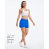imageStelle Womens 2 in 1 Running Shorts Athletic Workout Gym Shorts High Waisted Shorts with Liner Zipper PocketsSapphire