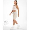 imageStelle Womens Bermuda Knee Length Athletic Exercise Running Lounge Sweat Shorts10 Beige