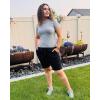 imageStelle Womens Bermuda Knee Length Athletic Exercise Running Lounge Sweat Shorts10 Black