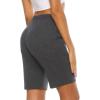 imageStelle Womens Bermuda Knee Length Athletic Exercise Running Lounge Sweat Shorts10 Charcoal