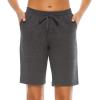 imageStelle Womens Bermuda Knee Length Athletic Exercise Running Lounge Sweat Shorts10 Charcoal