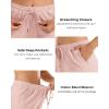 imageStelle Womens Bermuda Knee Length Athletic Exercise Running Lounge Sweat Shorts10 Light Pink