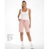 imageStelle Womens Bermuda Knee Length Athletic Exercise Running Lounge Sweat Shorts10 Light Pink