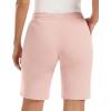 imageStelle Womens Bermuda Knee Length Athletic Exercise Running Lounge Sweat Shorts10 Light Pink