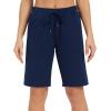 imageStelle Womens Bermuda Knee Length Athletic Exercise Running Lounge Sweat Shorts10 Navy