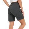 imageStelle Womens Bermuda Knee Length Athletic Exercise Running Lounge Sweat Shorts7 Charcoal