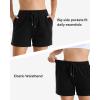 imageStelle Womens Drawstring Sweat Shorts Comfy Elastic Shorts Workout Lounge Shorts with PocketsBlack