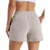 imageStelle Womens Drawstring Sweat Shorts Comfy Elastic Shorts Workout Lounge Shorts with PocketsGrey Khaki