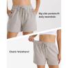 imageStelle Womens Drawstring Sweat Shorts Comfy Elastic Shorts Workout Lounge Shorts with PocketsGrey Khaki