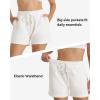 imageStelle Womens Drawstring Sweat Shorts Comfy Elastic Shorts Workout Lounge Shorts with PocketsIvory