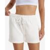 imageStelle Womens Drawstring Sweat Shorts Comfy Elastic Shorts Workout Lounge Shorts with PocketsIvory