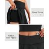 imageStelle Womens High Waisted Pleated Tennis Skirts Golf Skorts with Inner Shorts for Athletic Running Workout PickleballBlack