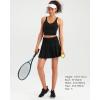 imageStelle Womens High Waisted Pleated Tennis Skirts Golf Skorts with Inner Shorts for Athletic Running Workout PickleballBlack