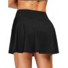 imageStelle Womens High Waisted Pleated Tennis Skirts Golf Skorts with Inner Shorts for Athletic Running Workout PickleballBlack2 Upside Pockets