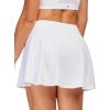 imageStelle Womens High Waisted Pleated Tennis Skirts Golf Skorts with Inner Shorts for Athletic Running Workout PickleballWhite2 Upside Pockets