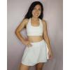 imageStelle Womens High Waisted Pleated Tennis Skirts Golf Skorts with Inner Shorts for Athletic Running Workout PickleballWhitepleated Woven