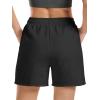 imageStelle Womens Sweat Shorts Casual Drawstring Shorts Comfy Cotton High Waisted Workout Lounge Shorts with PocketsBlack Sweat Shorts