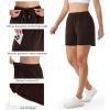 imageStelle Womens Sweat Shorts Casual Drawstring Shorts Comfy Cotton High Waisted Workout Lounge Shorts with PocketsCoffee