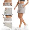 imageStelle Womens Sweat Shorts Casual Drawstring Shorts Comfy Cotton High Waisted Workout Lounge Shorts with PocketsLight Gray Sweat Shorts