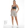 imageStelle Womens Sweat Shorts Casual Drawstring Shorts Comfy Cotton High Waisted Workout Lounge Shorts with PocketsLight Gray Sweat Shorts