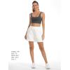 imageStelle Womens Sweat Shorts Casual Drawstring Shorts Comfy Cotton High Waisted Workout Lounge Shorts with PocketsWhite Sweat Shorts