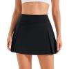 imageStelle Women Tennis Skirt Inner Shorts Pleated Golf Athletic Skorts Pockets High Waisted Workout Running Pickleball SportsBlack