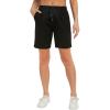 imageStelle Womens Bermuda Knee Length Athletic Exercise Running Lounge Sweat Shorts7 Black