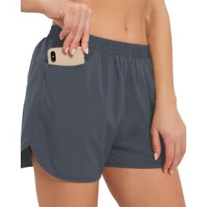 imageStelle Women 3quot4quot7quot Running Shorts High Waisted Athletic Shorts Quick Dry Workout Shorts with Mesh Liner Deep Pockets3 Greysales