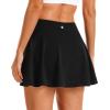 imageStelle Womens Tennis Golf Skirts High Waisted with Pockets Inner Shorts for Athletic Skorts Sports Running PickleballBlack