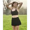 imageStelle Womens Tennis Golf Skirts High Waisted with Pockets Inner Shorts for Athletic Skorts Sports Running PickleballBlack