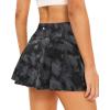 imageStelle Womens Tennis Golf Skirts High Waisted with Pockets Inner Shorts for Athletic Skorts Sports Running PickleballBlackgrey Camo