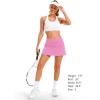 imageStelle Womens Tennis Golf Skirts High Waisted with Pockets Inner Shorts for Athletic Skorts Sports Running PickleballCotton Candy