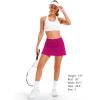 imageStelle Womens Tennis Golf Skirts High Waisted with Pockets Inner Shorts for Athletic Skorts Sports Running PickleballFuchsia
