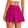 imageStelle Womens Tennis Golf Skirts High Waisted with Pockets Inner Shorts for Athletic Skorts Sports Running PickleballFuchsia