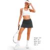 imageStelle Womens Tennis Golf Skirts High Waisted with Pockets Inner Shorts for Athletic Skorts Sports Running PickleballGrey