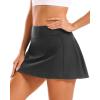 imageStelle Womens Tennis Golf Skirts High Waisted with Pockets Inner Shorts for Athletic Skorts Sports Running PickleballGrey