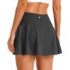 imageStelle Womens Tennis Golf Skirts High Waisted with Pockets Inner Shorts for Athletic Skorts Sports Running PickleballGrey
