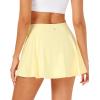 imageStelle Womens Tennis Golf Skirts High Waisted with Pockets Inner Shorts for Athletic Skorts Sports Running PickleballLemon Butter