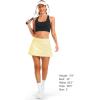 imageStelle Womens Tennis Golf Skirts High Waisted with Pockets Inner Shorts for Athletic Skorts Sports Running PickleballLemon Butter