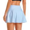 imageStelle Womens Tennis Golf Skirts High Waisted with Pockets Inner Shorts for Athletic Skorts Sports Running PickleballLight Blue