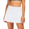 imageStelle Womens Tennis Golf Skirts High Waisted with Pockets Inner Shorts for Athletic Skorts Sports Running PickleballWhite