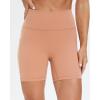 imageStelle High Waist Biker Shorts 5quot Inseam Workout Shorts for Women Tummy Control Gym Yoga Shorts with 2 Side PocketsAutumn Clay