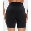 imageStelle High Waist Biker Shorts 5quot Inseam Workout Shorts for Women Tummy Control Gym Yoga Shorts with 2 Side PocketsBlack