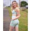 imageStelle High Waist Biker Shorts 5quot Inseam Workout Shorts for Women Tummy Control Gym Yoga Shorts with 2 Side PocketsMint Green